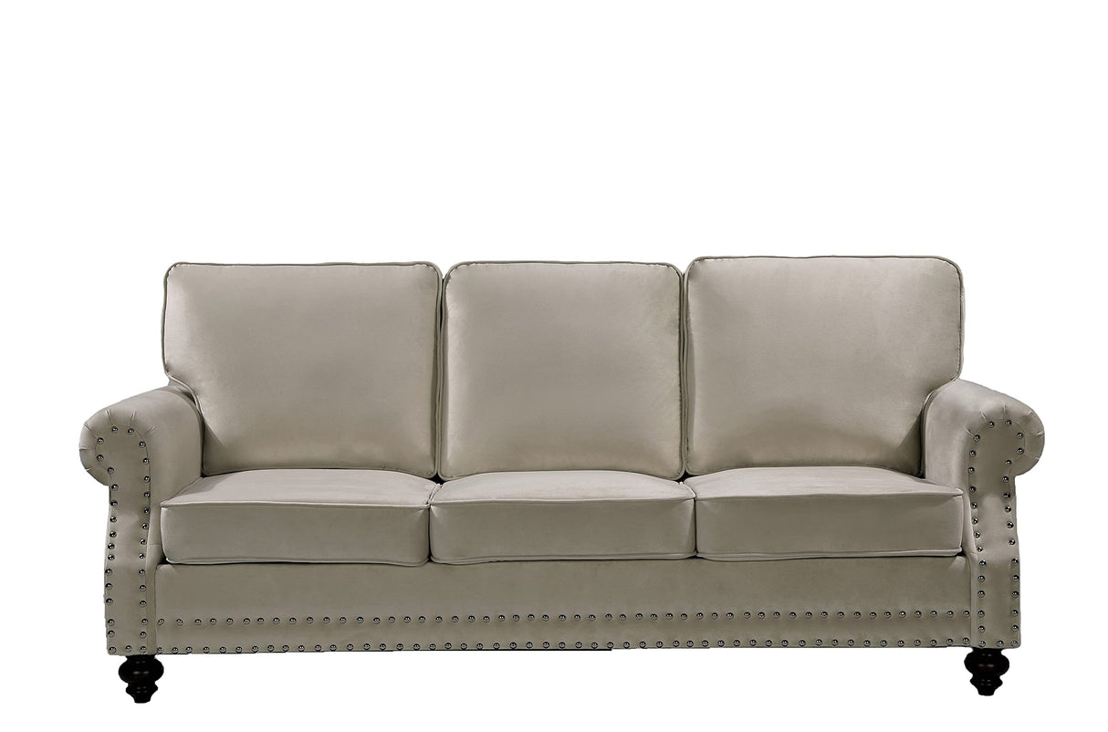Daphne Traditional Chesterfield Velvet Club Sofa