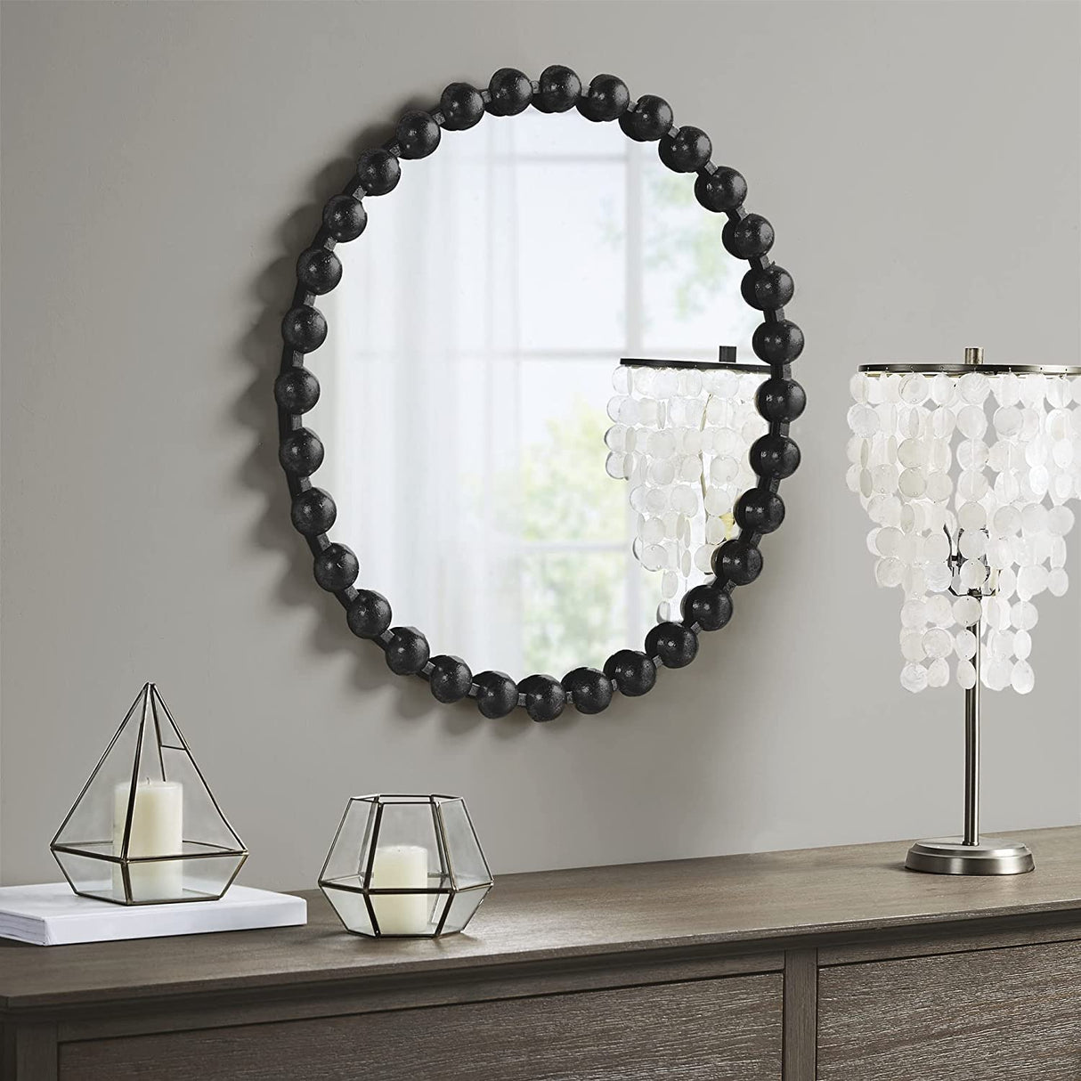 Wall Décor Marlowe Metal Spherical Frame Round Mirror