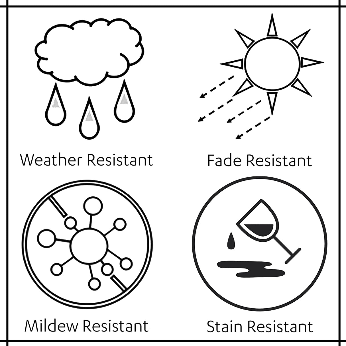 RULU Ottoman Outdoor/Indoor Sunbrella Bean Bag Pouf 19"x19"x18"H Maxim Forest Green, Large