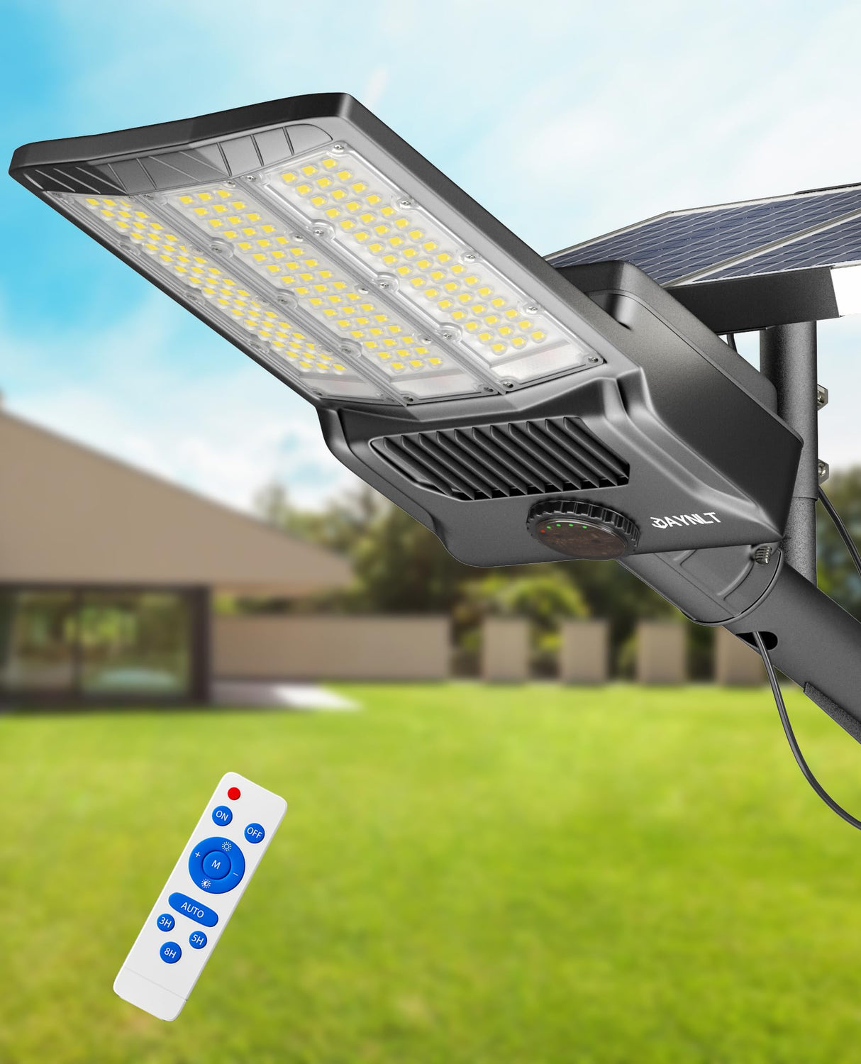 Y-11000W Solar Street Lights Outdoor,850000LM 6500K High Powered Commercial