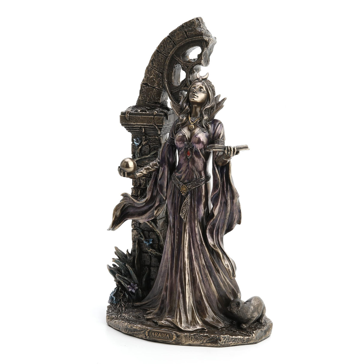 Aradia The Wiccan Queen of Witches Cold Cast Resin Antique Bronze Finish Statue