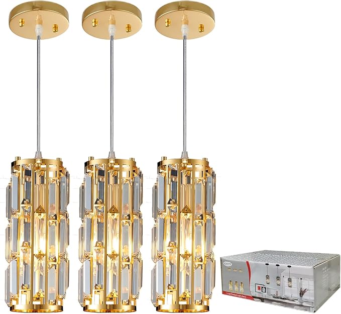 2 Pendant lamp Modern Pendant lamp, Mini Crystal Pendant lamp