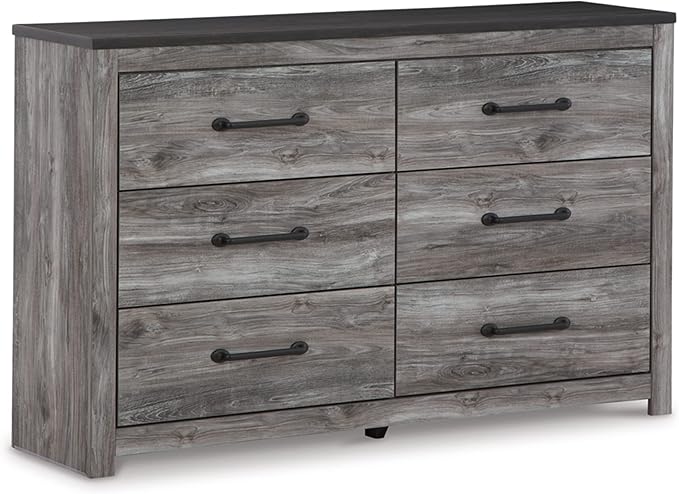 Bronyan Contemporary 6 Drawer Dresser, Gray