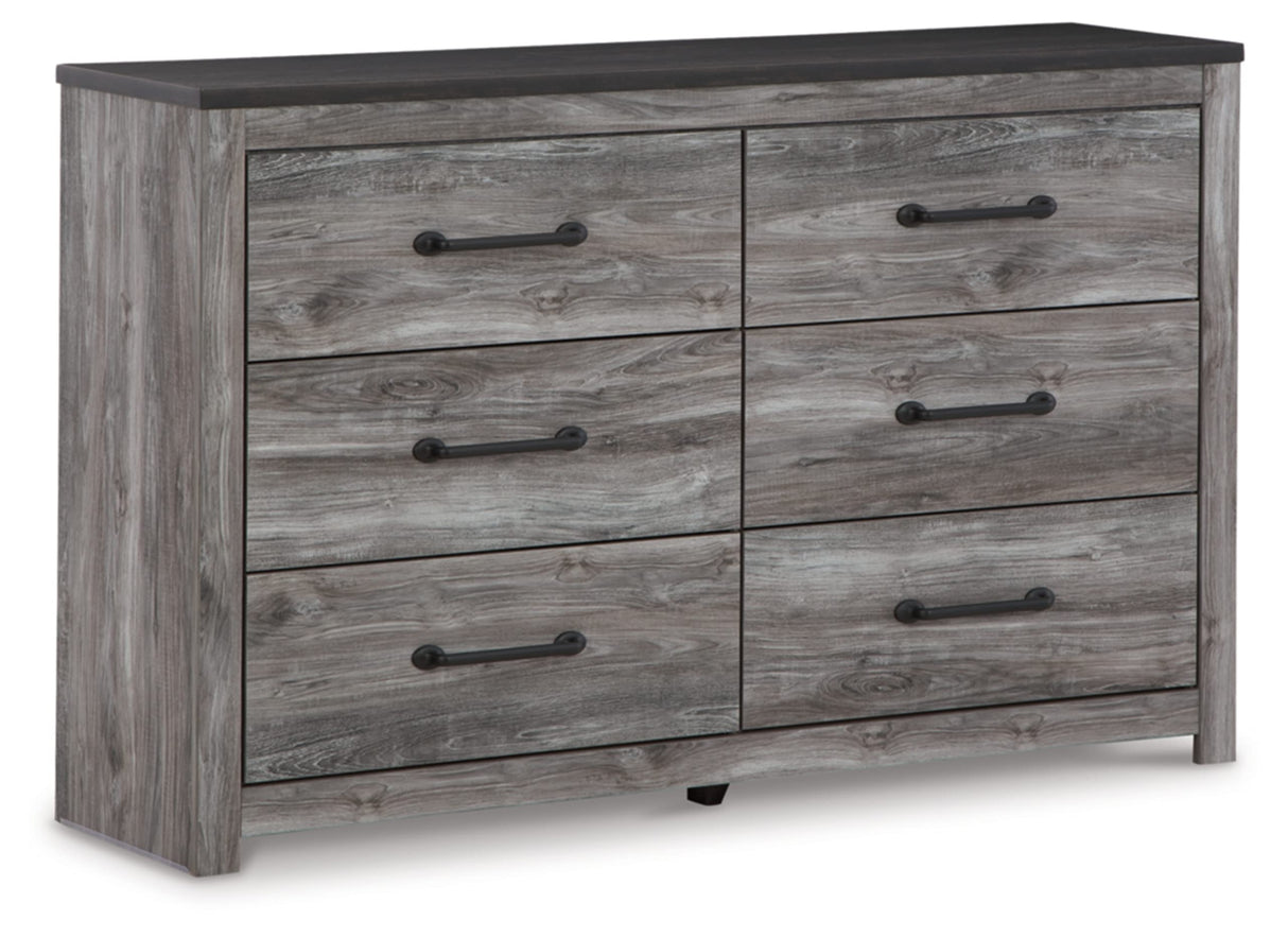 Bronyan Contemporary 6 Drawer Dresser, Gray