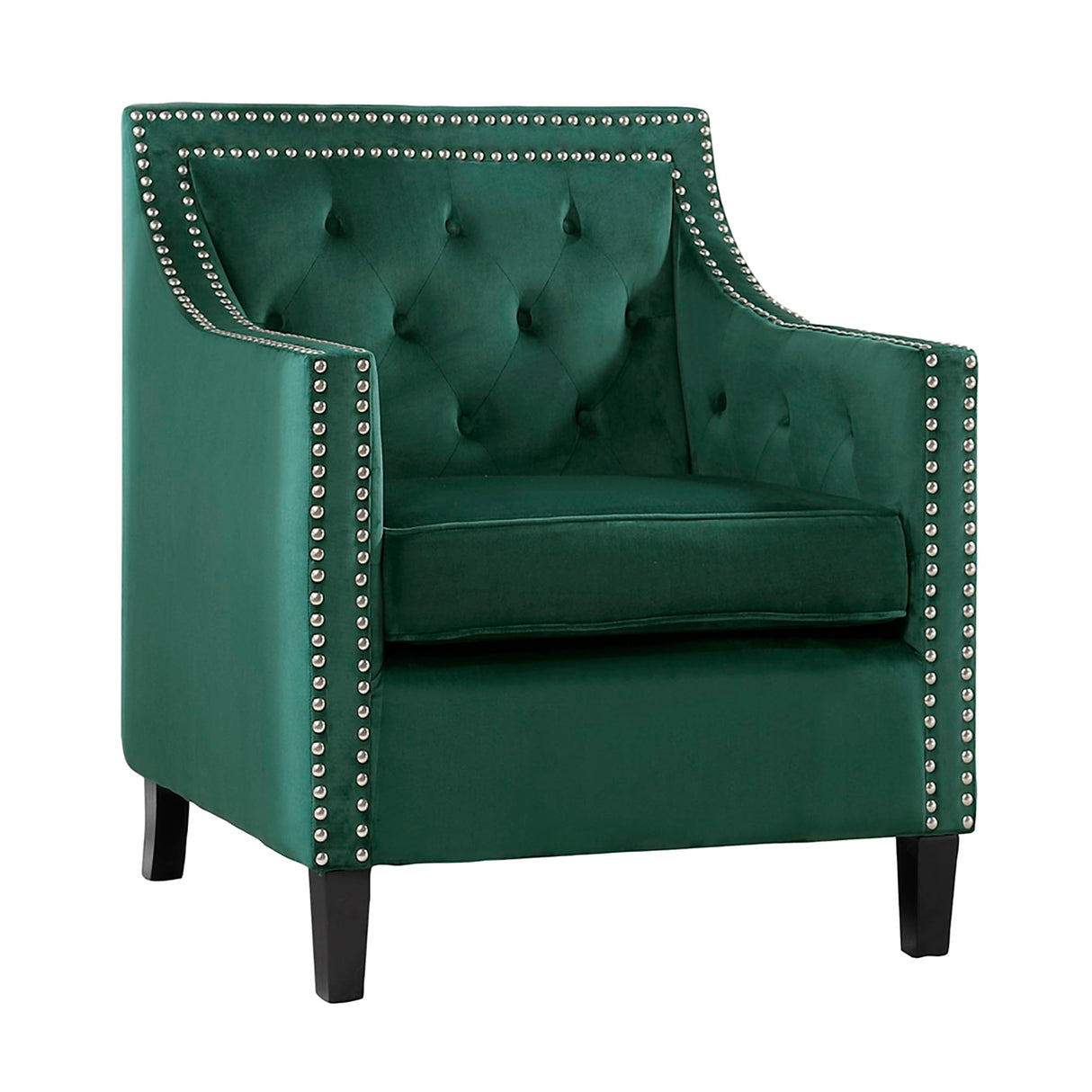 Portola Velvet Accent Chair, Green