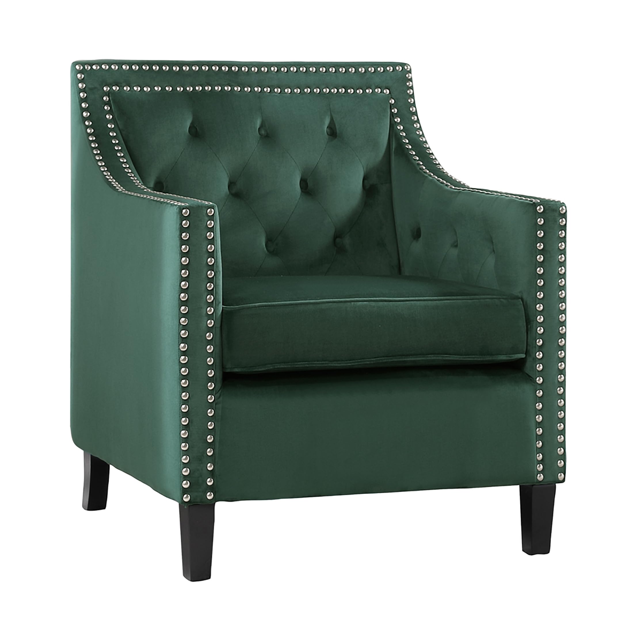 Portola Velvet Accent Chair, Green