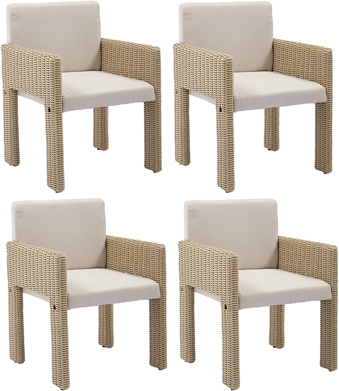 Dining Chairs Set of 2, Patio Modern Dining Chairs with Backrest