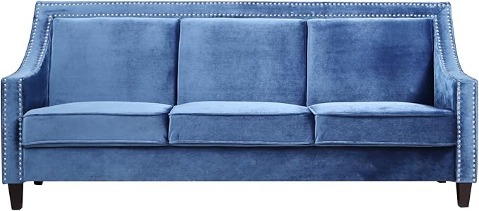 Camren Accent Club Chair Velvet Upholstered Swoop Arm Silver Nailhead Trim Espresso