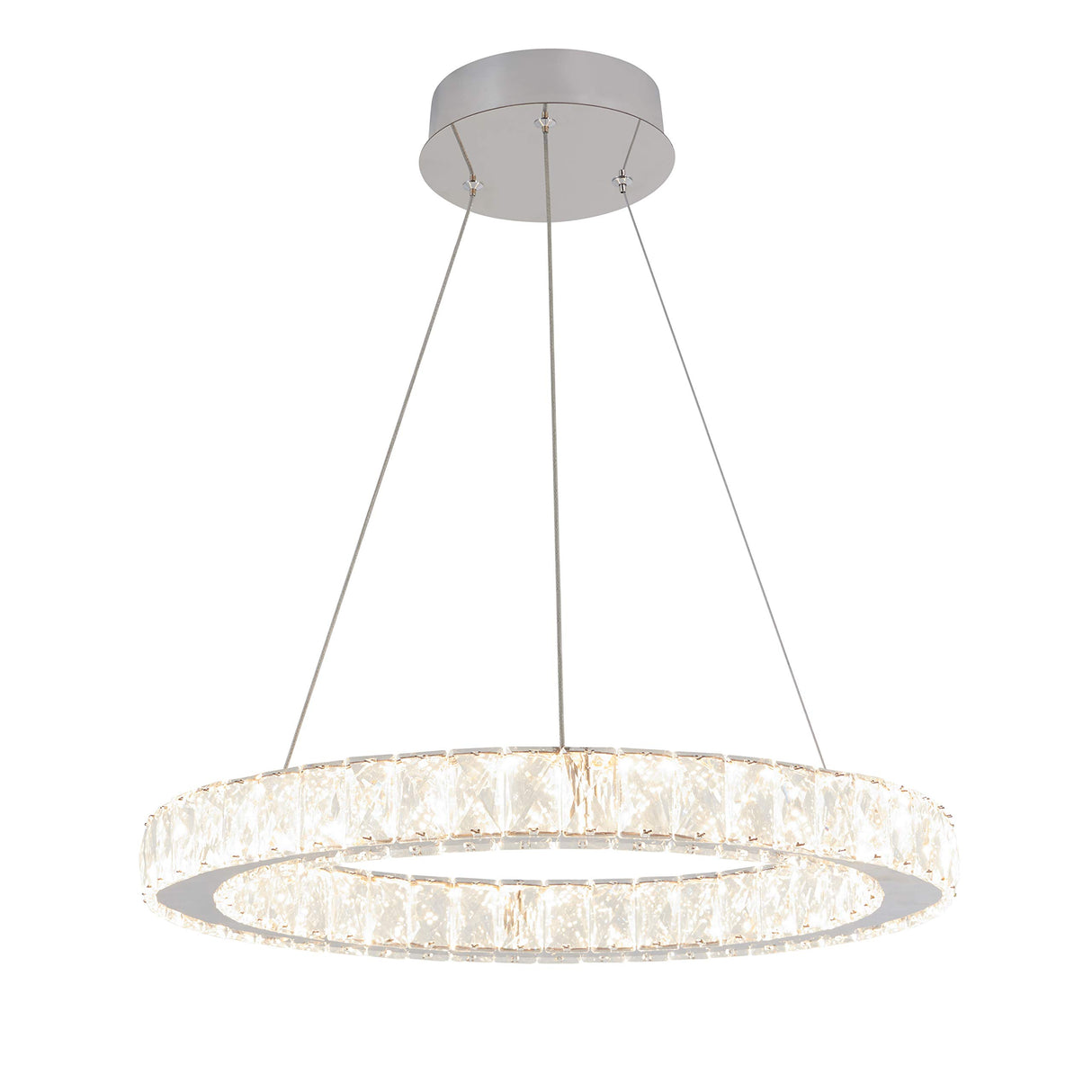 Celebrity 20W LED Glam Chandelier, Chrome Base with Glass Crystal Diffusers - Ideal
