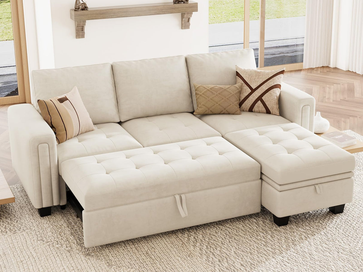 Secitonal Sleeper Sofa with Pull Out Couch Bed Modular Sectional Sofa