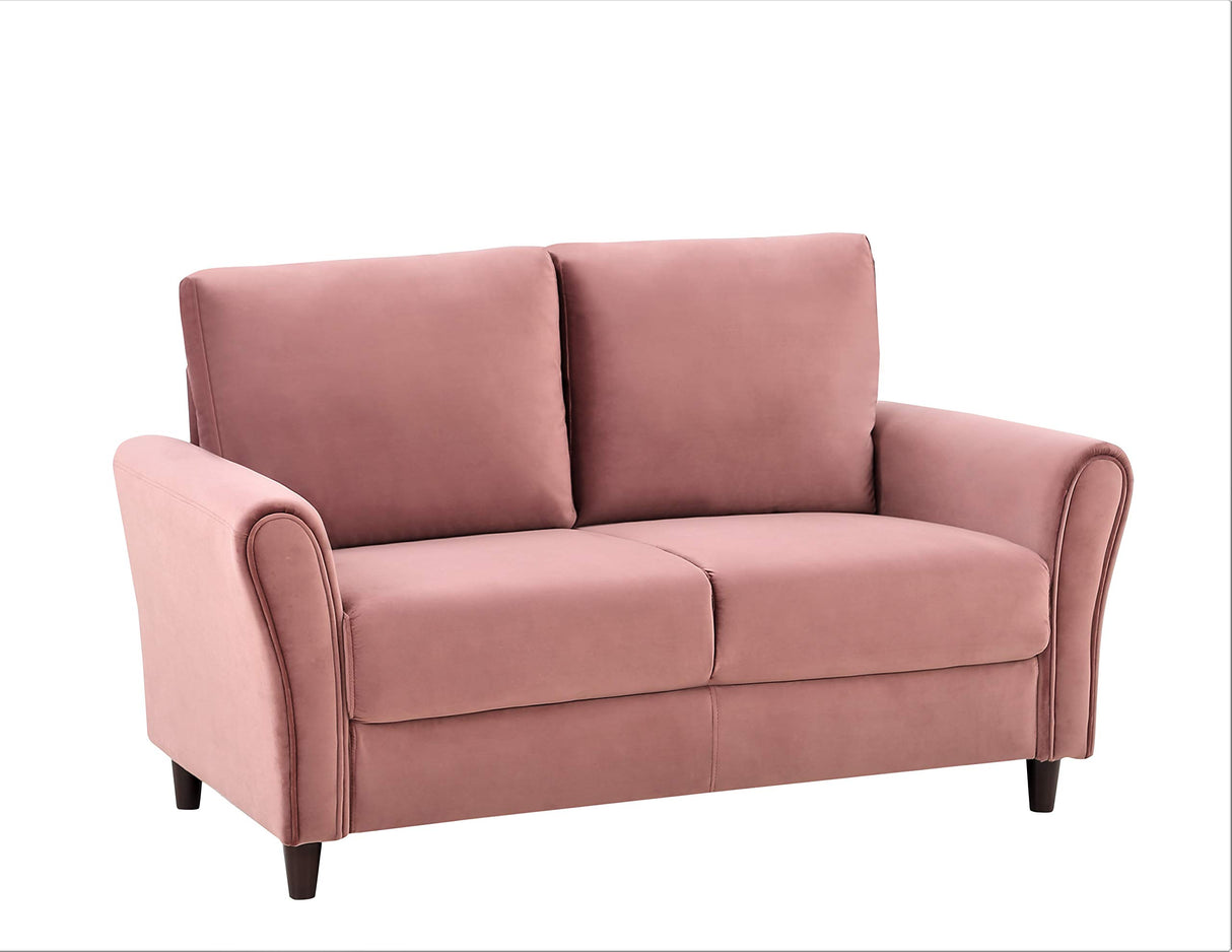 Celestia Mid Century Modern Upholstered Sloped Arms Living Room, Loveseat & Sofa