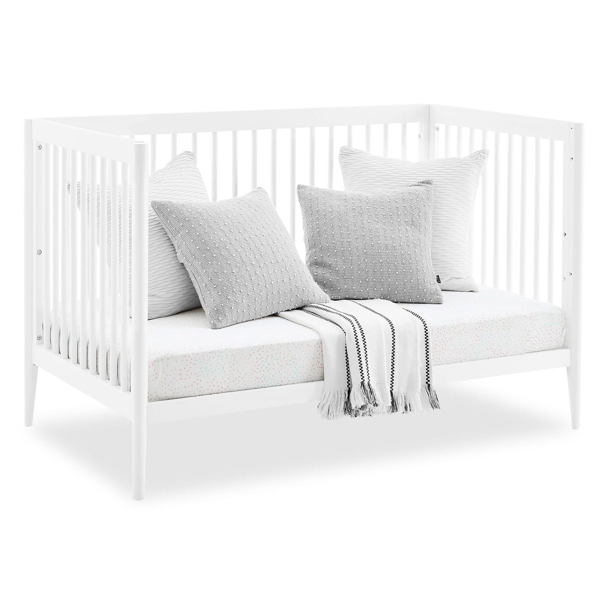 Casey 4-in-1 Convertible Crib - Greenguard Gold Certified, Bianca White