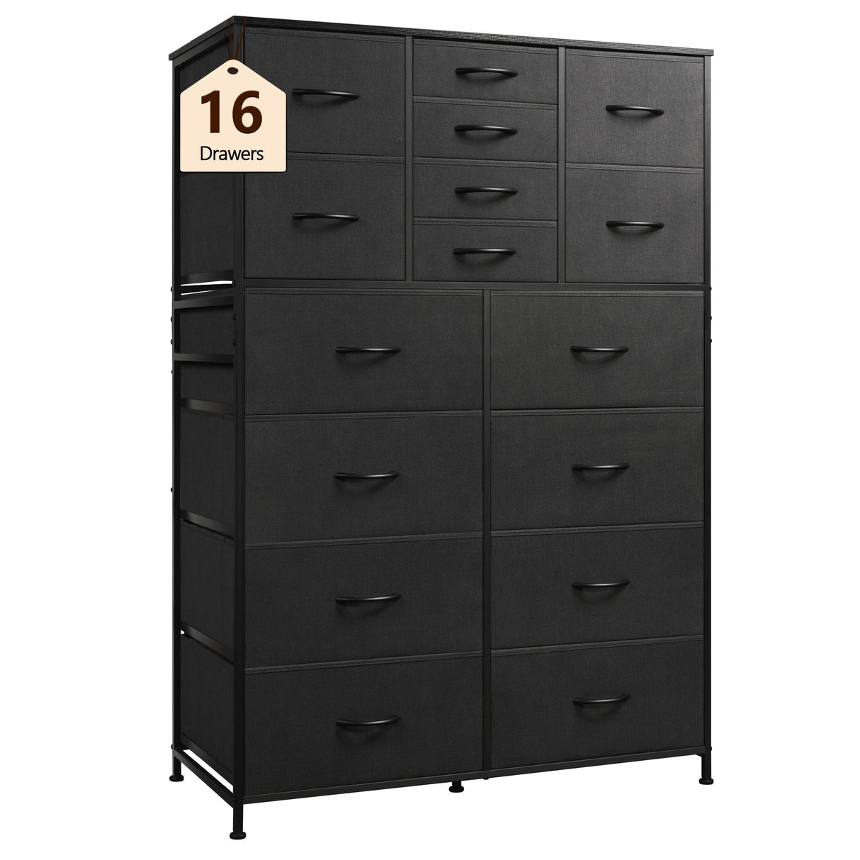 Tall Dresser for Bedroom, Fabric Dresser Storage Tower with 16 Drawers