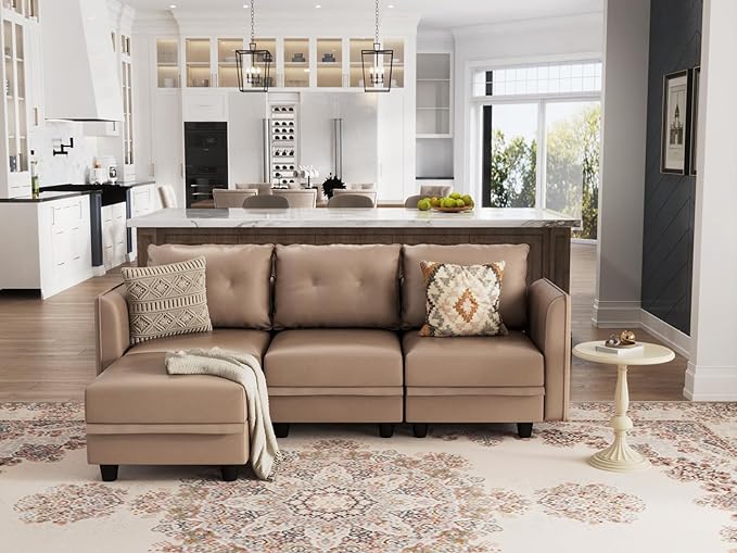 Modular Sectional Sofa, Convertible L Shaped Couch