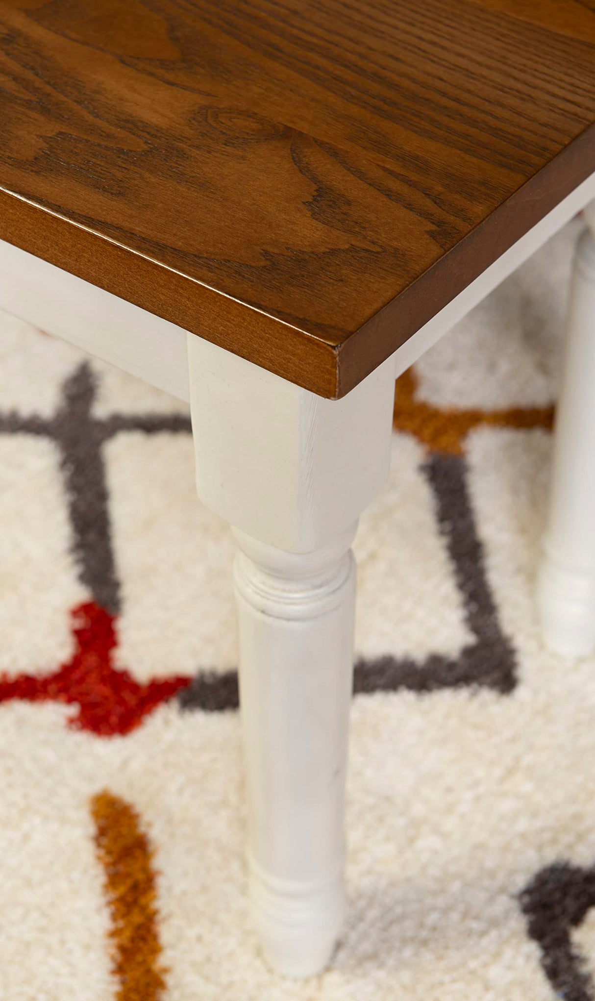 Six Piece Set, White & Honey Brown