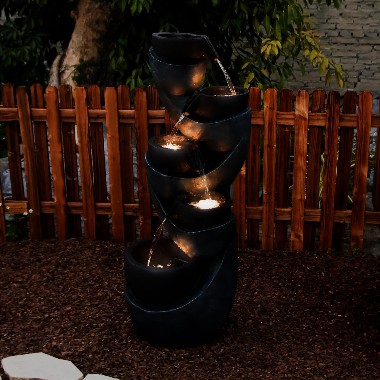 Small Fountain Modern Bowls Artistry Garden Fountains Waterfall Indoor Floor Standing