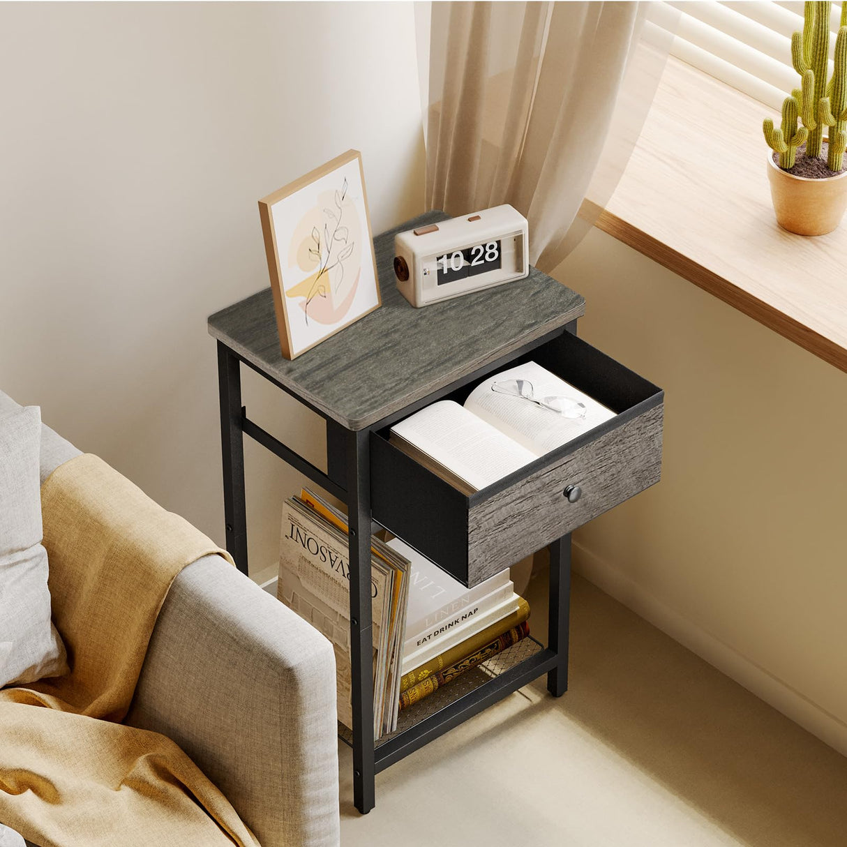 Nightstands Set of 2, End Side Table