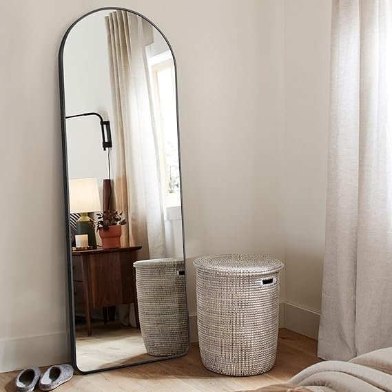 Full Length Mirror Floor Mirror Wood Frame Wall Mounted Mirror