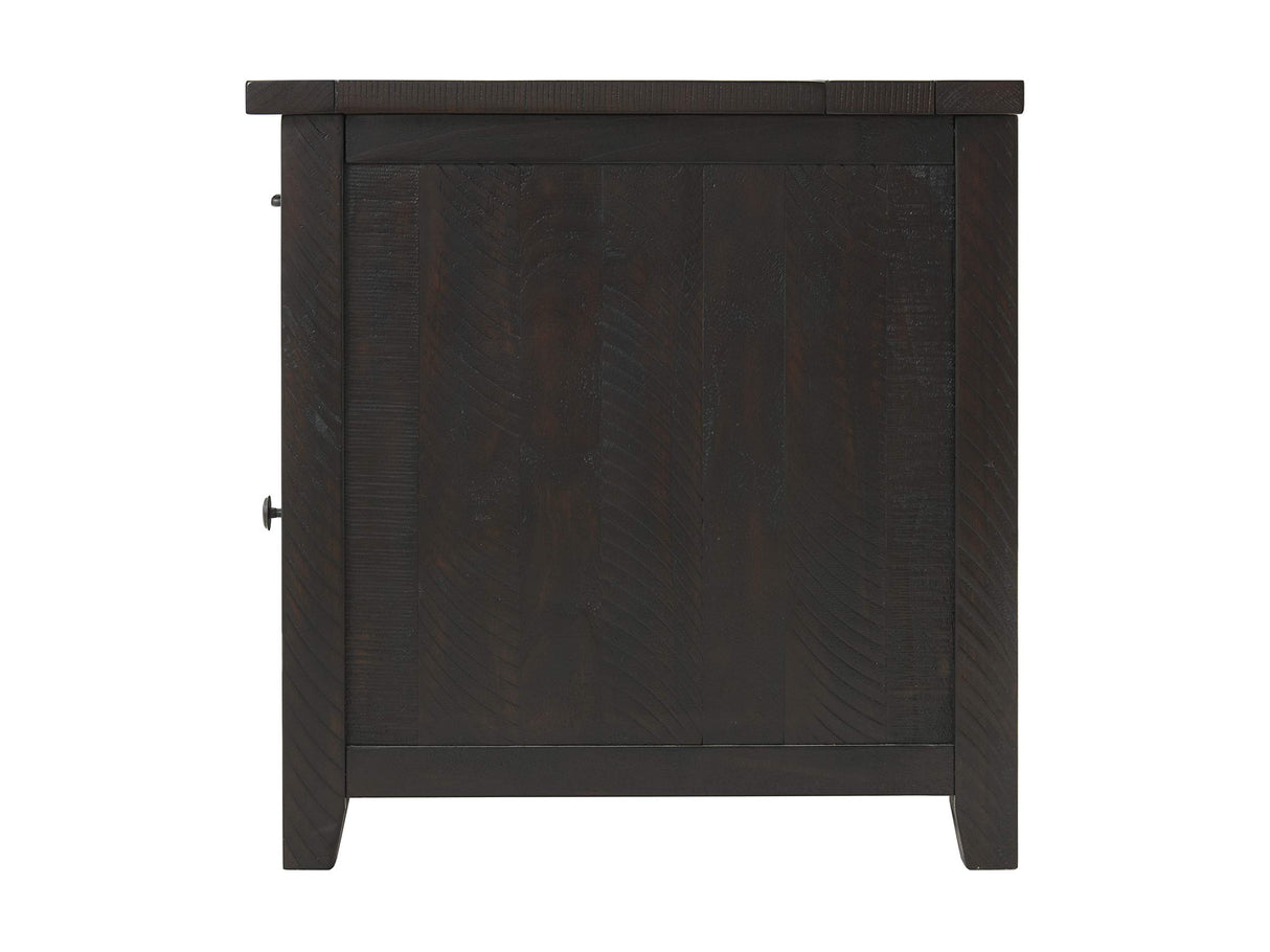 Rustic Chairside Table, Espresso