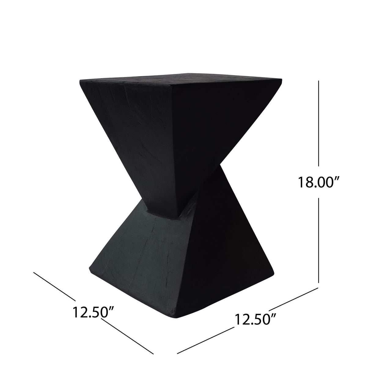 Jerod Light-Weight Concrete Accent Table, Black