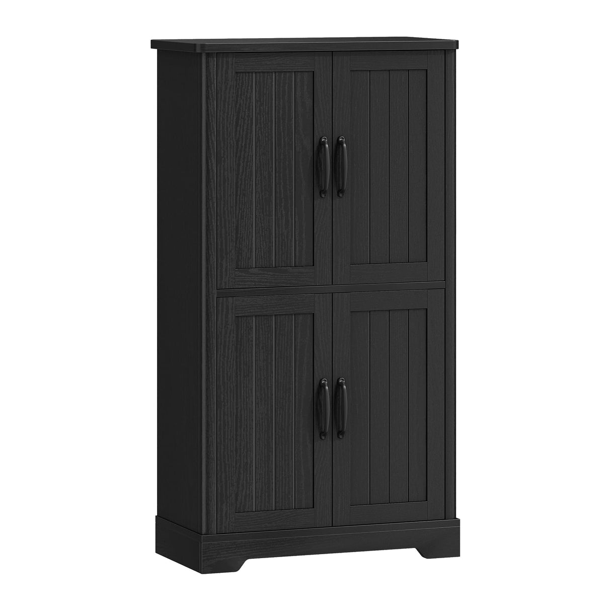 Bathroom Floor Storage Cabinet, Freestanding Cabinet with 4 Door, 2 Adjustable Shelves,
