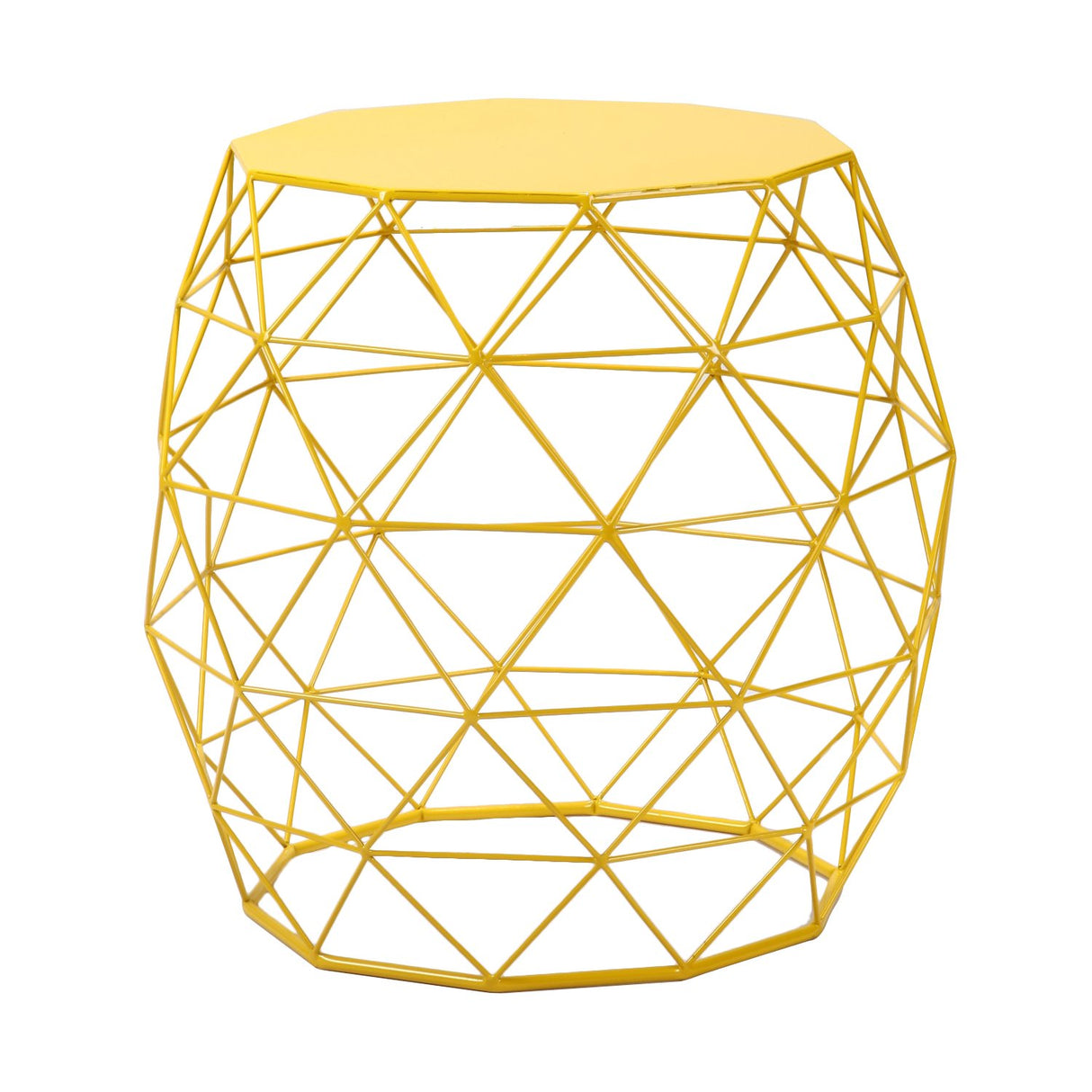 Home Garden Accents Wire Round Iron Metal Stool Side End Table