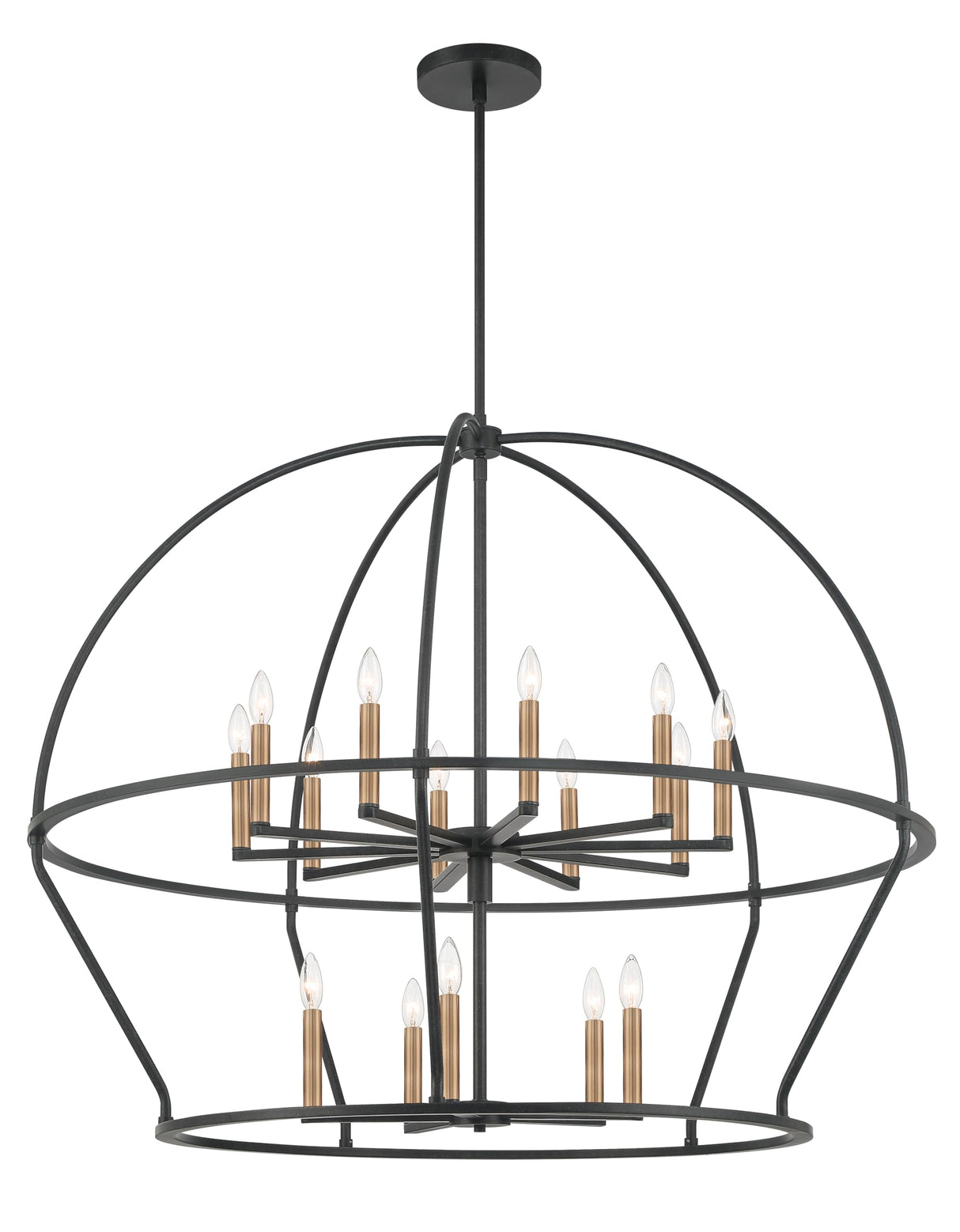 15 Light Black Chandelier
