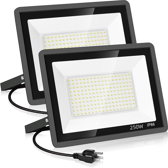 500W LED Flood Light Outdoor,2750W Equivalent Super Bright FloodLight with Plug