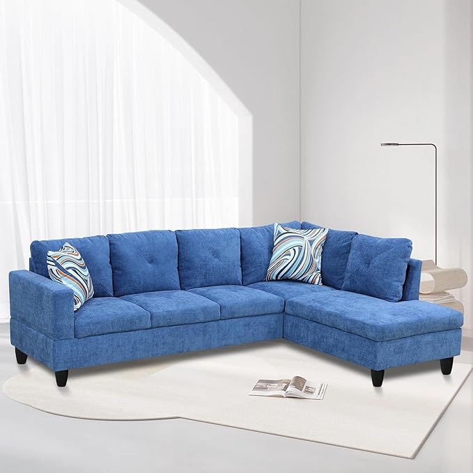 97" W Sectional Sofa with Chaise, Modular Sectional Sofa for Living Room