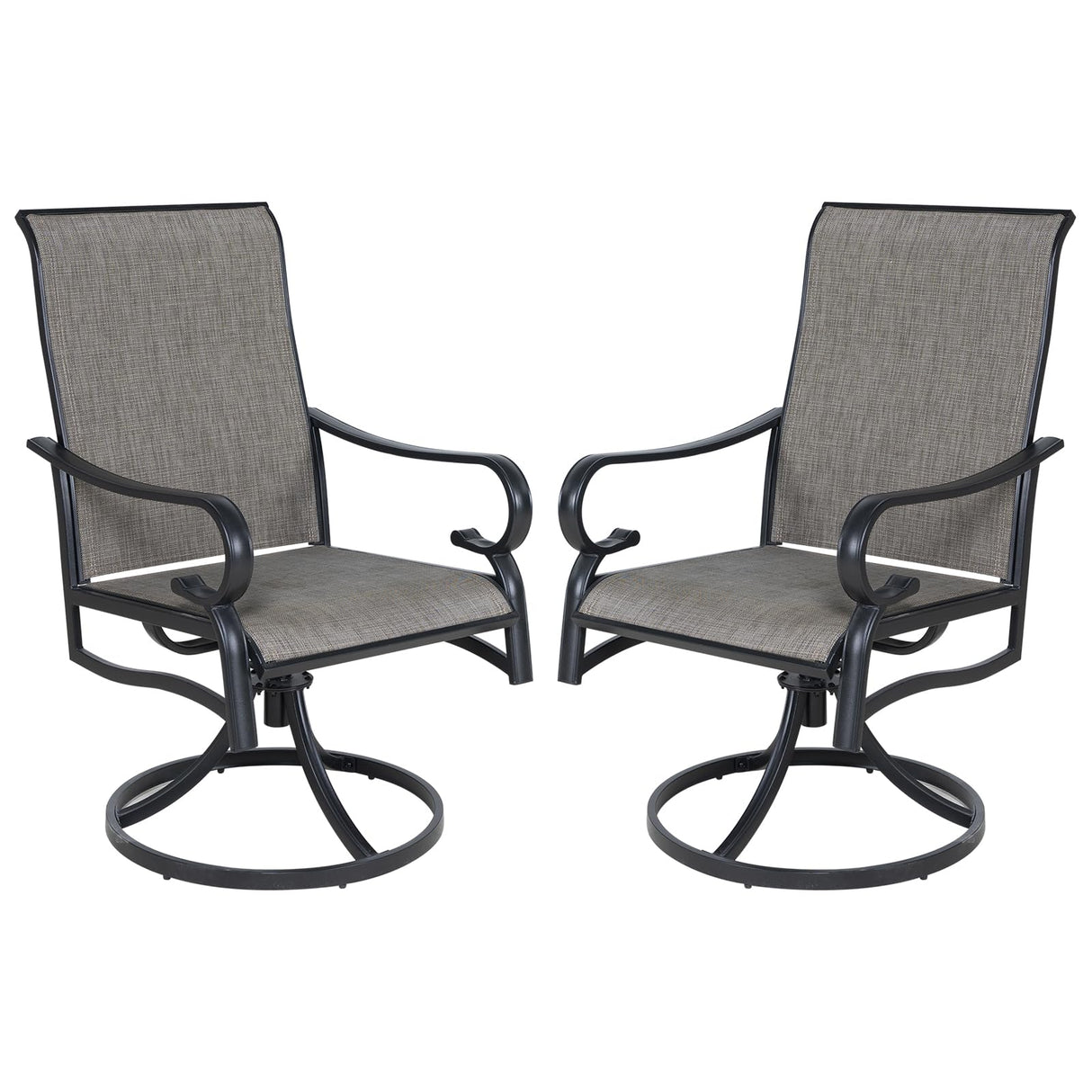 Swivel Chairs Set of 2 Patio Dining Rocker Chair, Outdoor Furniture