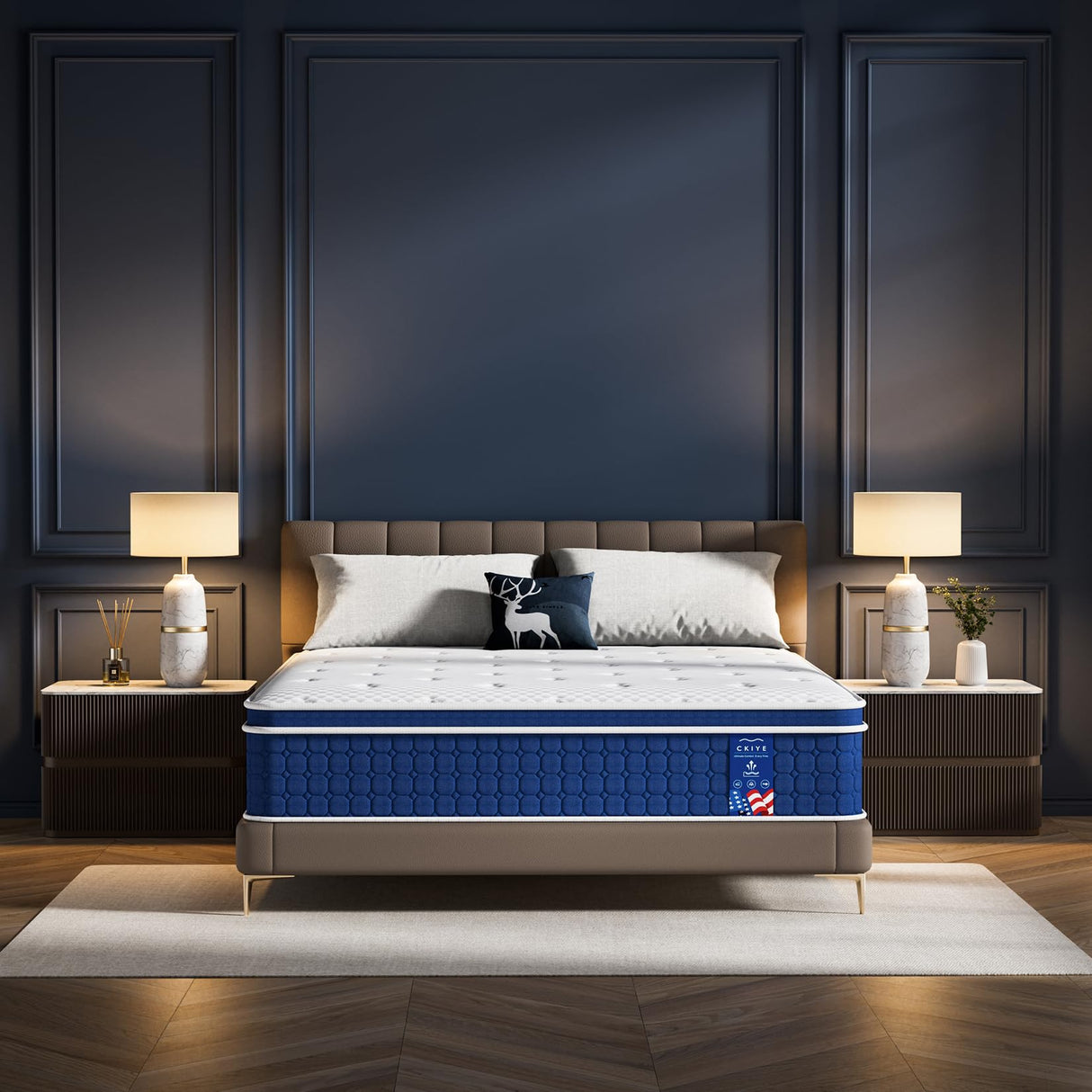 Queen Mattress, 12 Inch Medium Firm Hybrid Mattress with Memory Foam & Individual