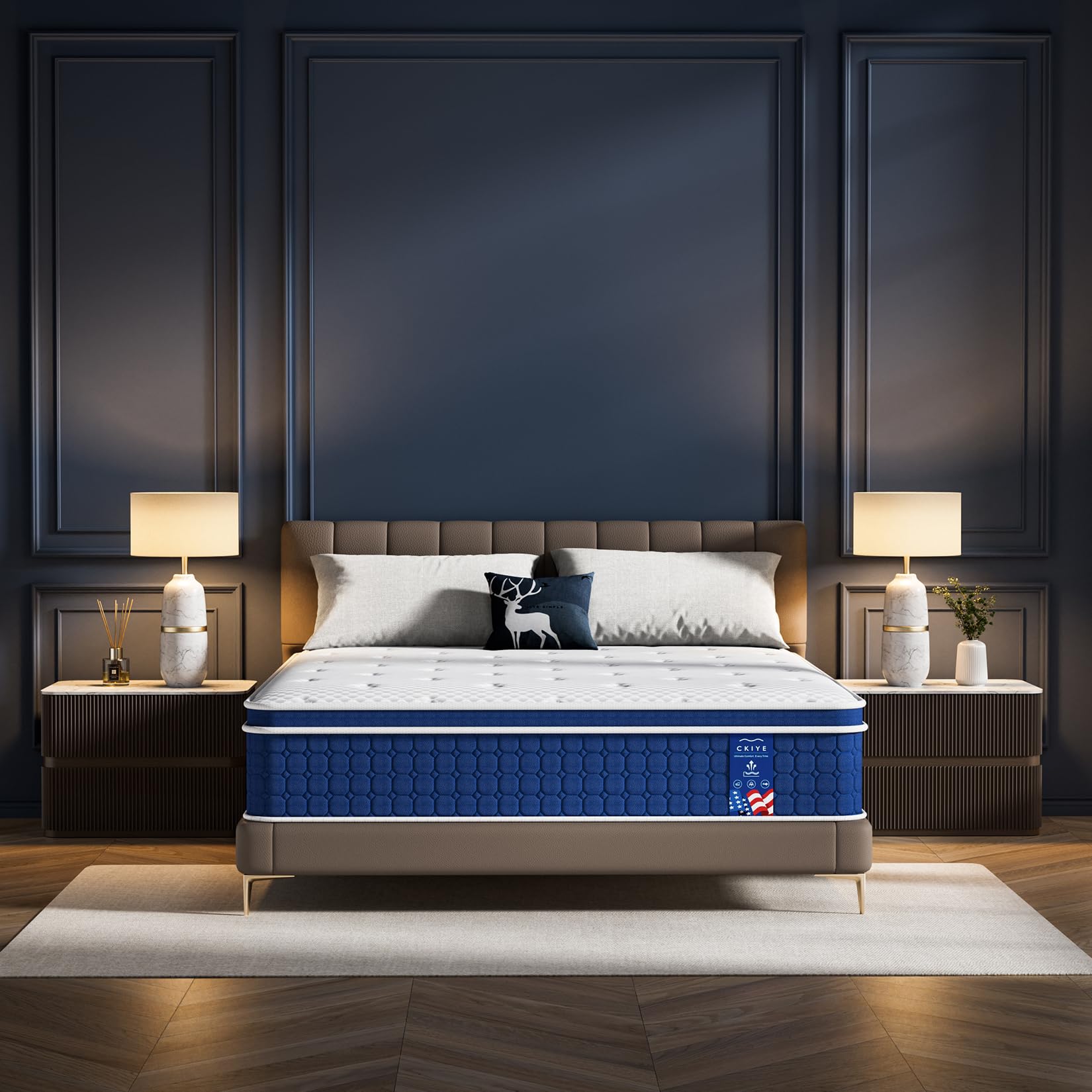 Queen Mattress, 12 Inch Medium Firm Hybrid Mattress with Memory Foam & Individual