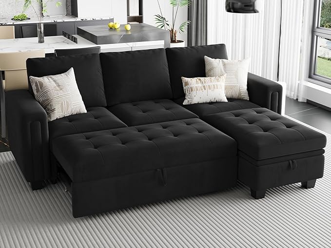 Secitonal Sleeper Sofa with Pull Out Couch Bed Modular Sectional Sofa