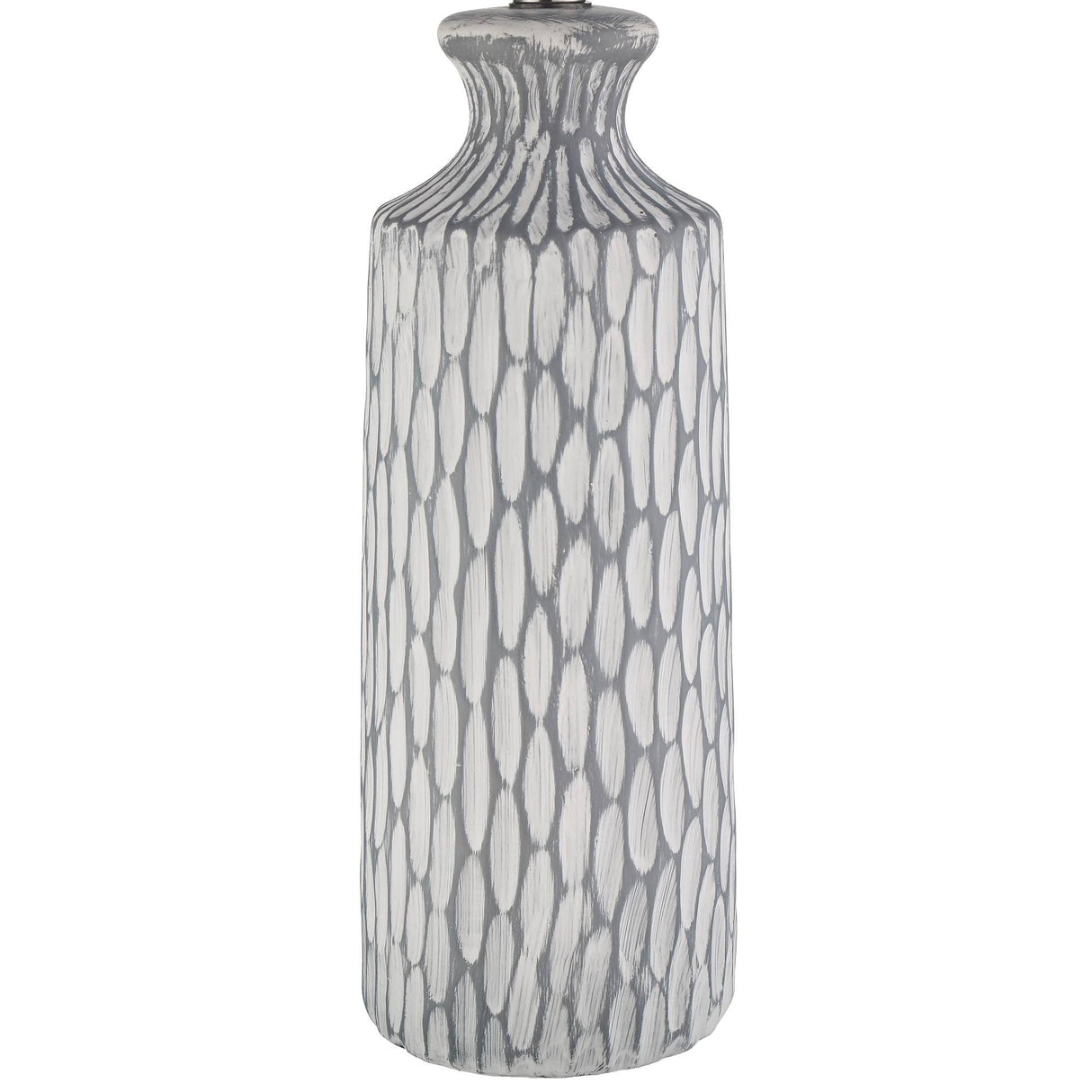 Patrick Modern Coastal Table Lamps Set of 2 - 26.25" White-Washed Gray Ceramic