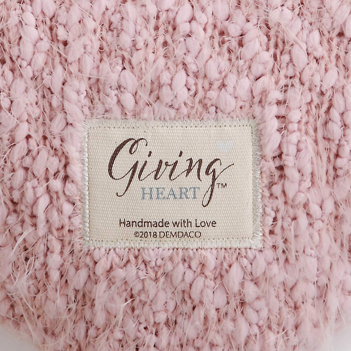 Pale Pink Soft Heart Shaped 10 x 11 inch Plush Polyester Decorative