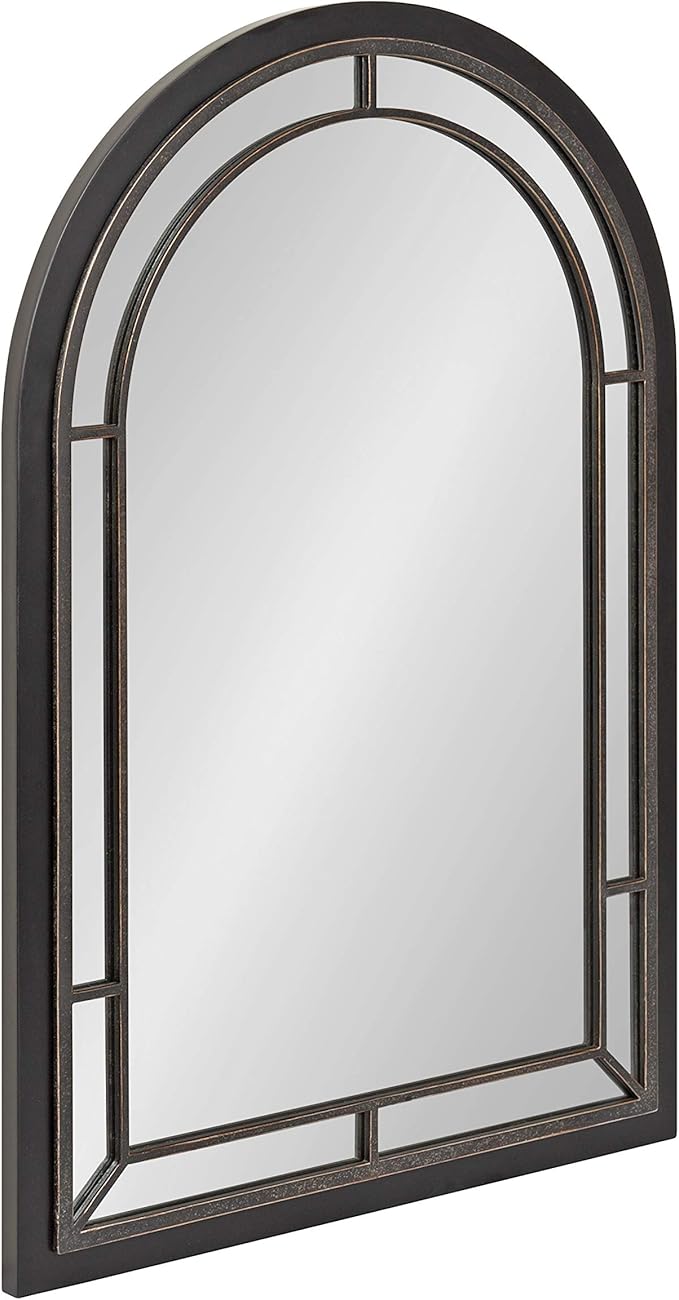 Audubon Farmhouse Wall Mirror, Rustic Brown