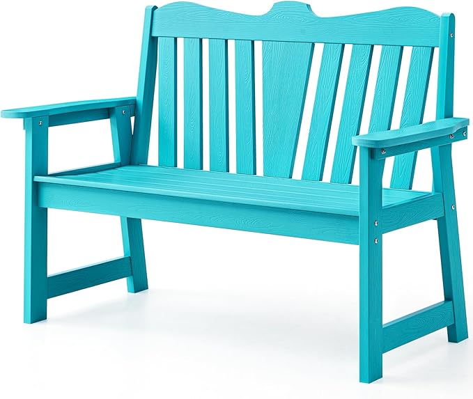 Outdoor Bench, 2-Person Weatherproof Garden Bench