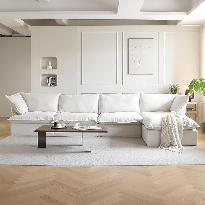 U Shape Couch Sectional for Living Room, Convertible Sectional Sofa