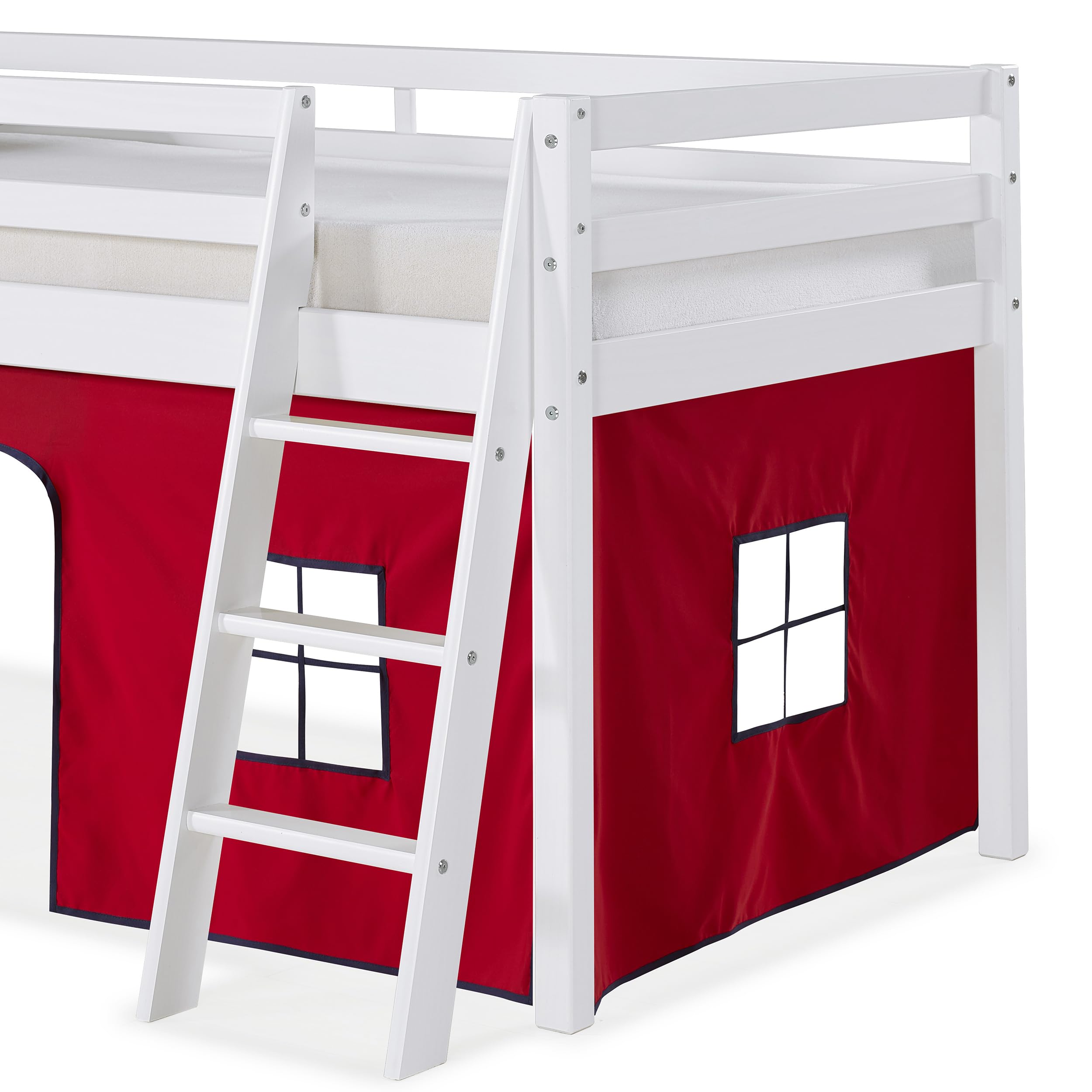 Junior Loft - White with Red and Blue Tent