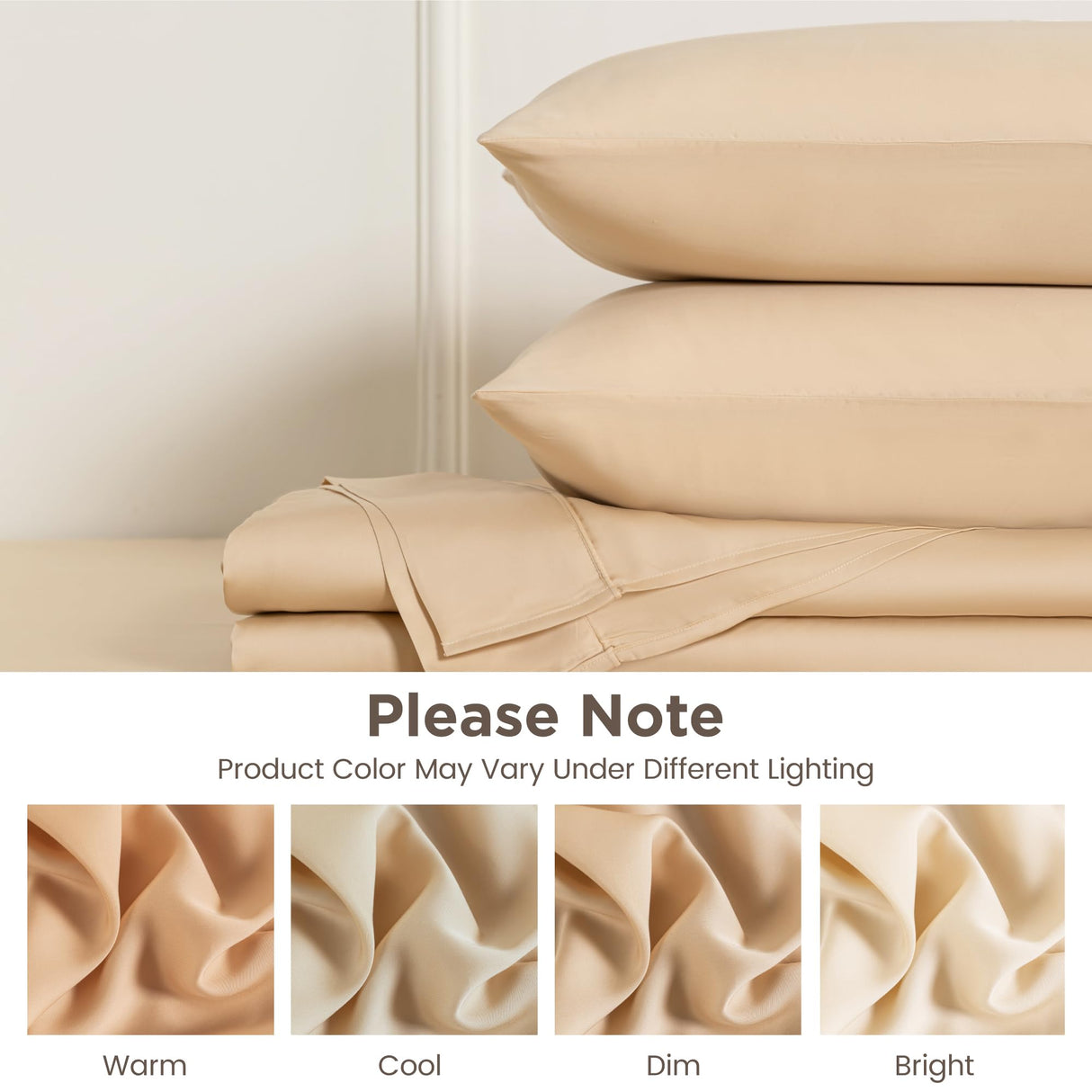100% Tencel Lyocell King Sheet Set - 4 Pieces, Extra Soft and Cooling Bed Sheet Set