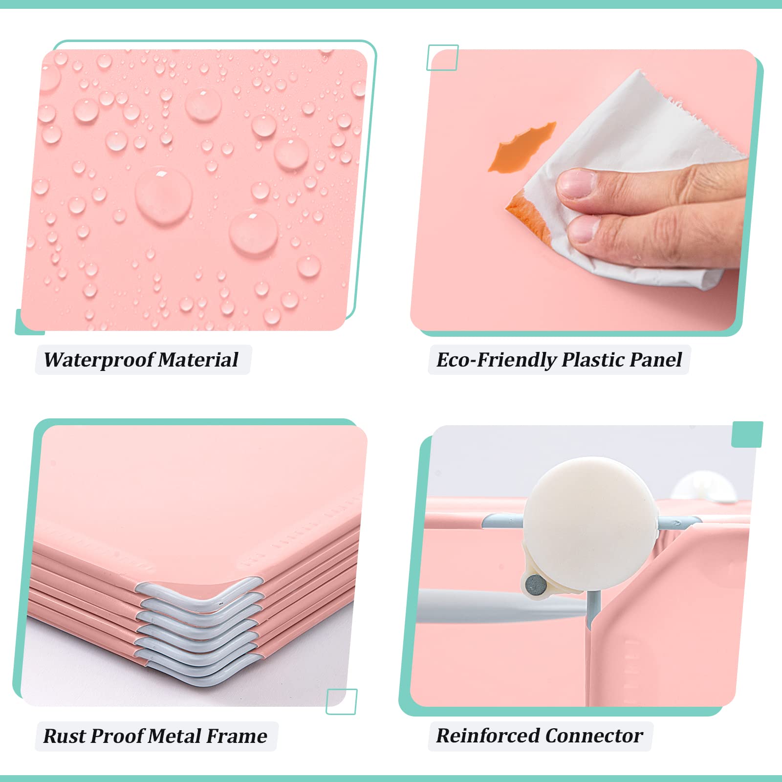 Portable Wardrobe Closet for Hanging Clothes, Bedroom Armoire with Doors