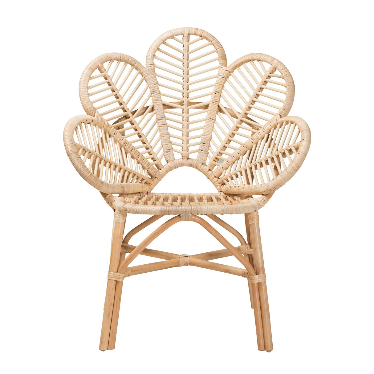 Bianca Natural Rattan Flower Chair, Large