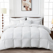 Premium Down Feather Fibers Comforter Twin, All Season Duvet Insert