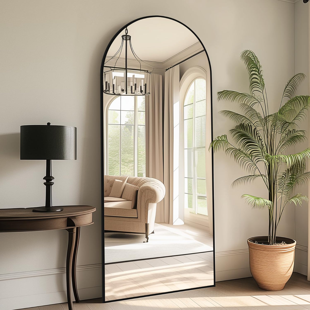 Extra Large Floor Mirror 71"×32" Arched Full Length Mirror