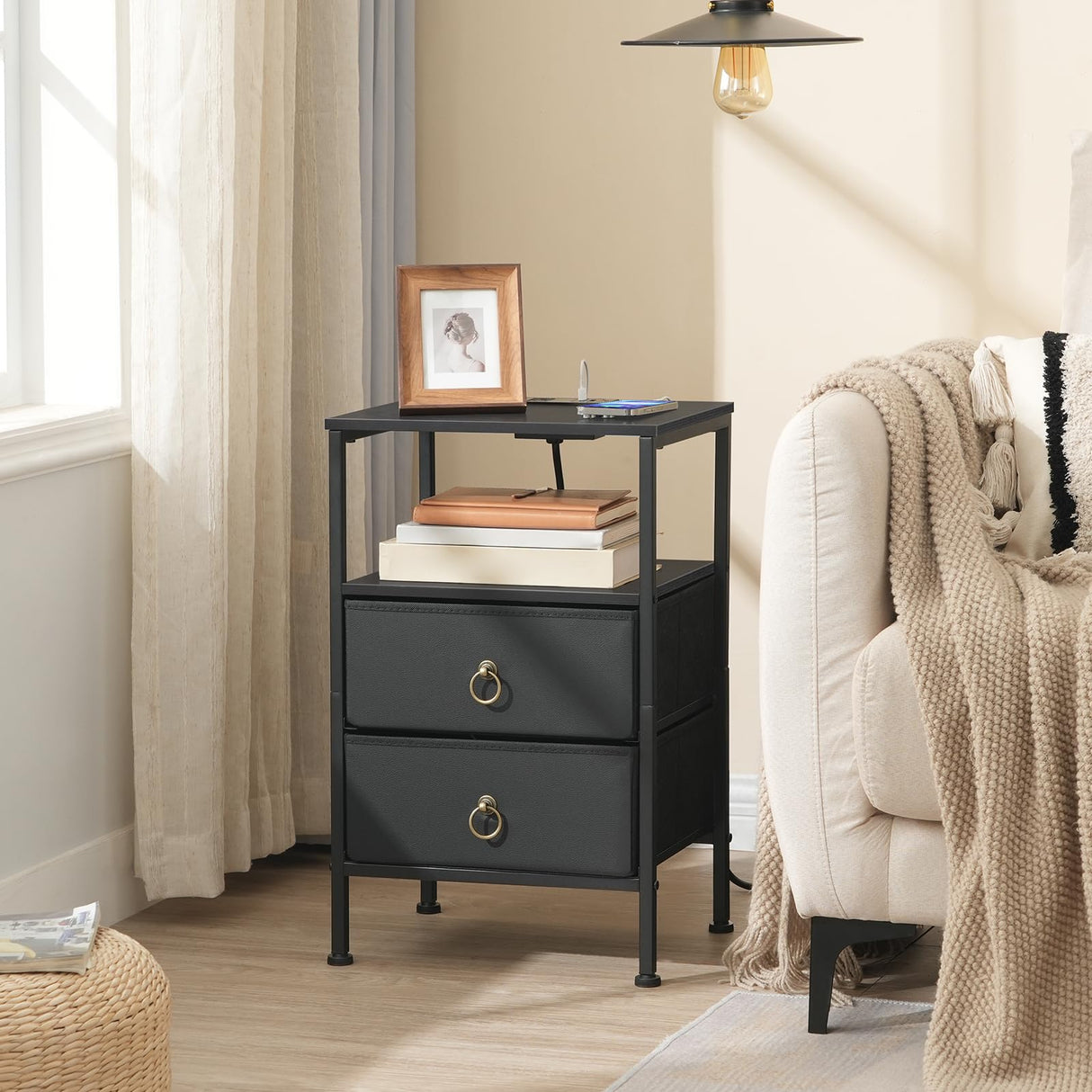 Nightstand with Charging Station