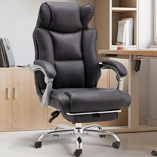 Office Desk Chair with Foot Rest High Back Executive Office Chair