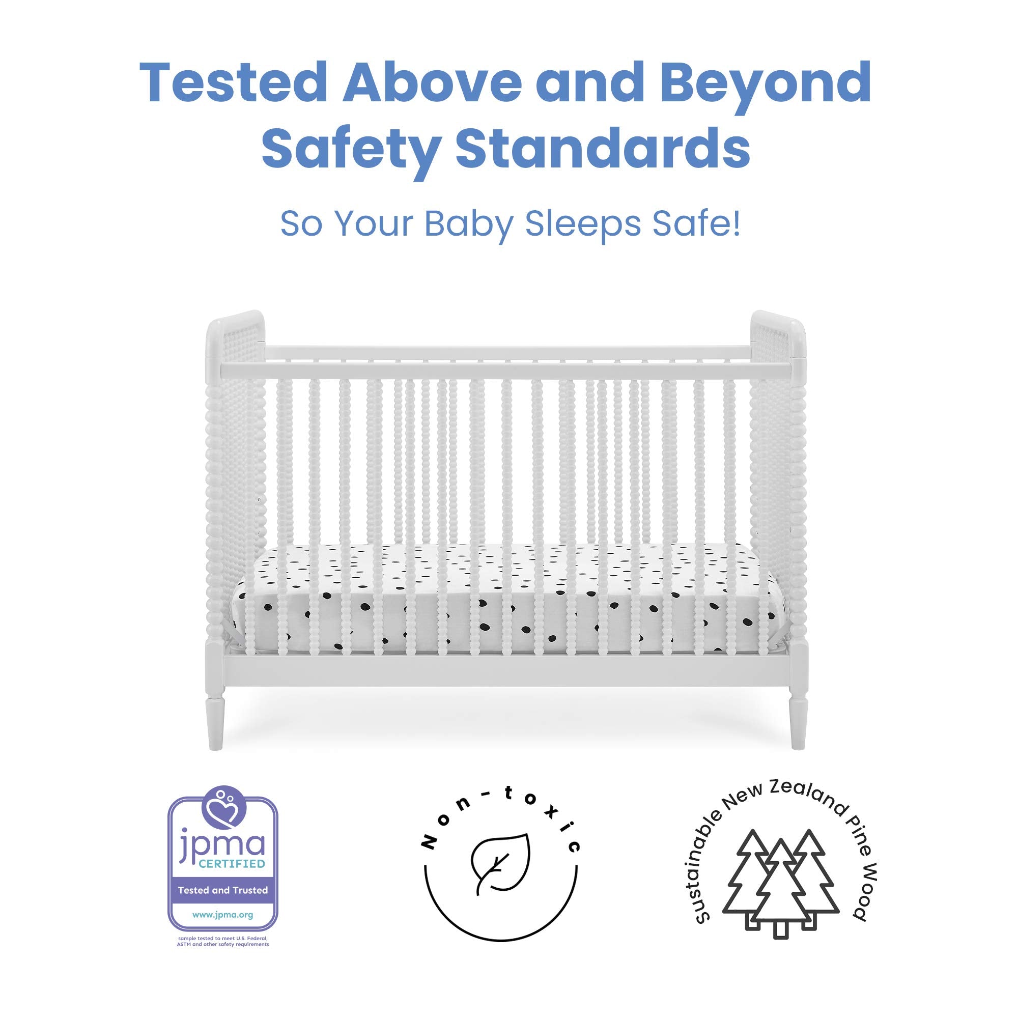 4-in-1 Convertible Crib - Greenguard Gold Certified, Bianca White