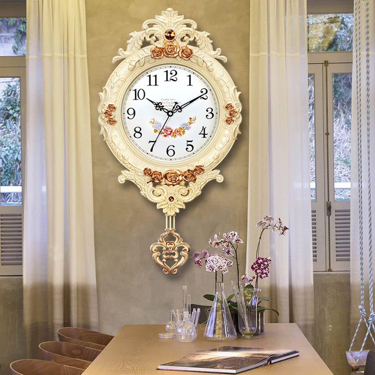 Home Decor Wall Clock European Style Clock Home Creative Wall Clock Living Room