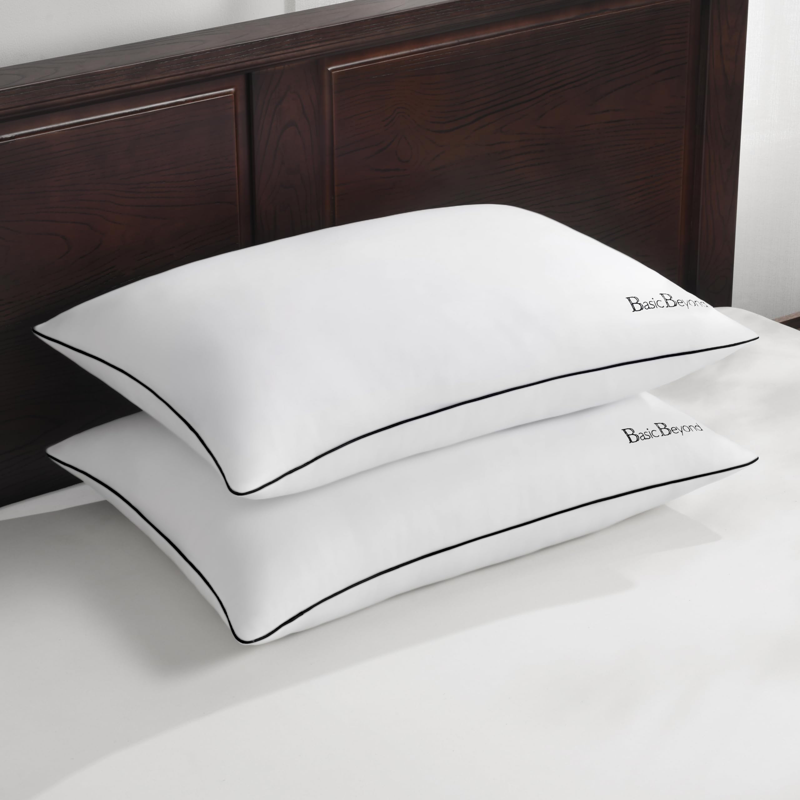 Feather Pillows Queen Size Set of 2 - Down Feather Pillows
