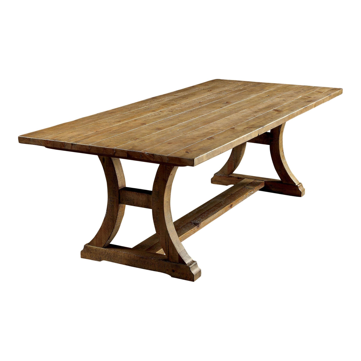 Burton Industrial Rustic Pine Dining Table